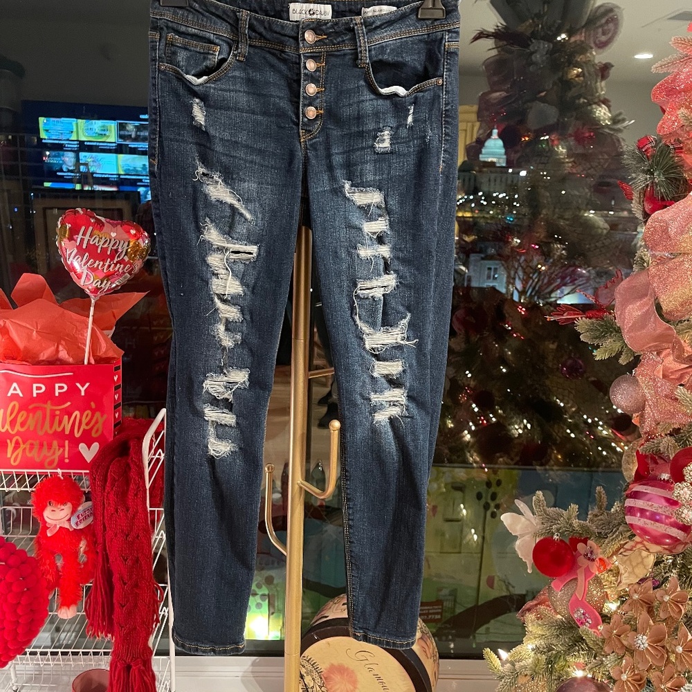 Faux Ripped Jeans